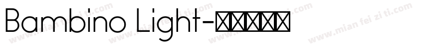 Bambino Light字体转换